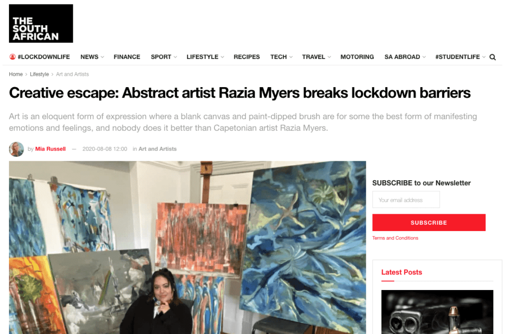 Creative escape: Abstract artist Razia Myers breaks lockdown barriers